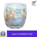 Blumen-Glas-Cup mit Abziehbild-Saft-Cup Kb-Hn0419